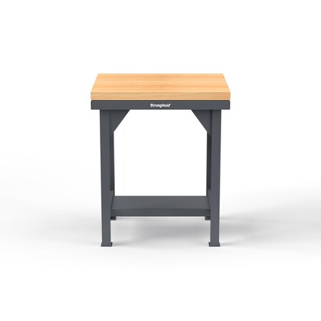 Strong Hold 7 GA Industrial Shop Table with Maple Top T3024-MT