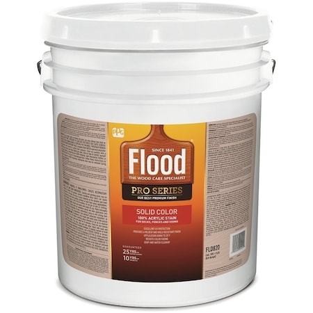 Flood Wood Stain, White, Liquid, 5 gal FLD820-05
