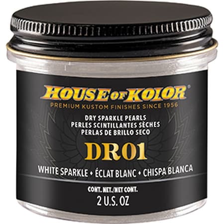 House Of Kolor DR Series Dry Pearl, White Sparkle, 2oz DR01.C01