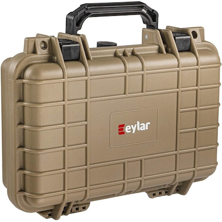Eylar Compact 11.6in Gear, Equipment, Camera Hard Case Waterproof with Foam Tan SA00010-TAN