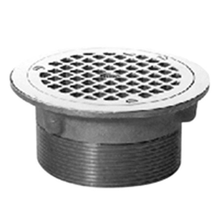 Zurn Strainer, Gray, Round, 6 in Dia ZN400-6H-LR