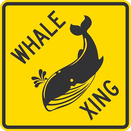 Lyle Whale Xing with Symbol, 24x24, Diamond Grade, Yellow G-12331-DG_24x24