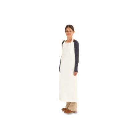 Alphatec 56-800 Series Apron, 34 in W, 45 in L, Polyurethane, White, 24PK 012-951922