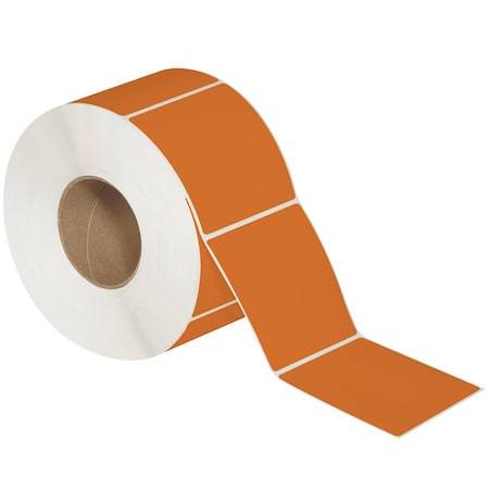 Tape Logic 4 x 4in Orange Direct Thermal Labels THL538