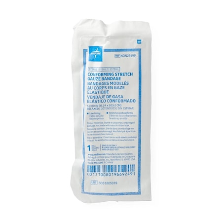 Medline Sterile Conforming Gauze Bandage, 6in x 80in NON25499HH