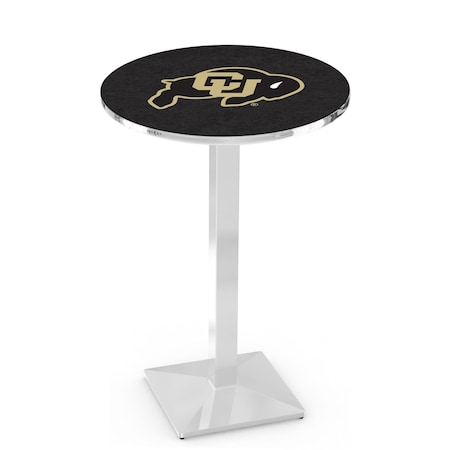 Holland Bar Stool Co 36" Chrome Colorado Pub Table, 36" dia. Top L217C3636ColoUn