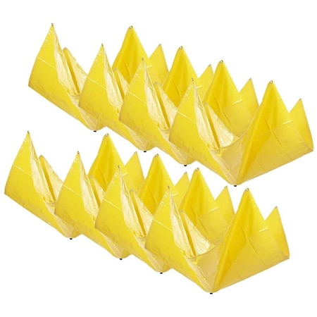 Mytee Products 7 ft x 7 ft Drain Tarp - Roof Ceiling Leak Drip Diverter Tarp Heavy Duty - Yellow, 8PK DD7-7x8