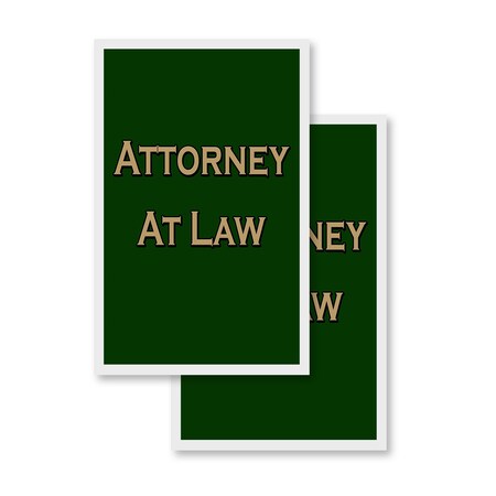 Signmission Attorney At Law, Vinyl Decals Only 24 Inch x 36 Inch, Vinyl Decal, 2PK DSB-2436-2PACK-Attorney At Law