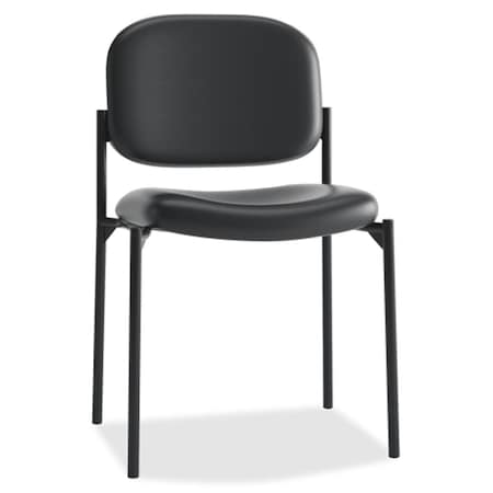 Hon Basyx BSXVL606SB11 Guest Chair- with o Arms- 21.25 in. x 21 in. x 32.75 in.- Lthr- Black HVL606.SB11