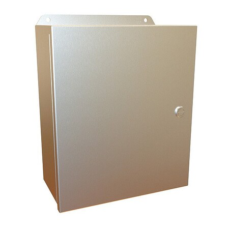 Hammond Latches Electrical Enclosure, 12 in H, 5 in D, 10 in W, 12, 13, 3R, 4, 4X, Stainless Steel EJ12105SS