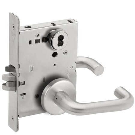 Schlage Grade 1 Institution Mortise Lock, SFIC Prep Less Core, 03 Lever, B Rose, Satin Chrome Finish, Field L9082B 03B 626