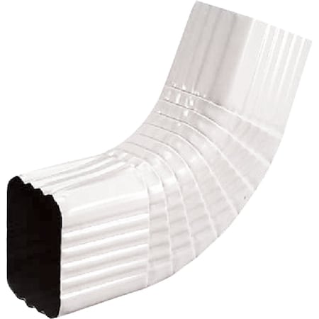 Spectra Metals 2 x 3'' Aluminum White Side Downspout Elbow 3BELRTW