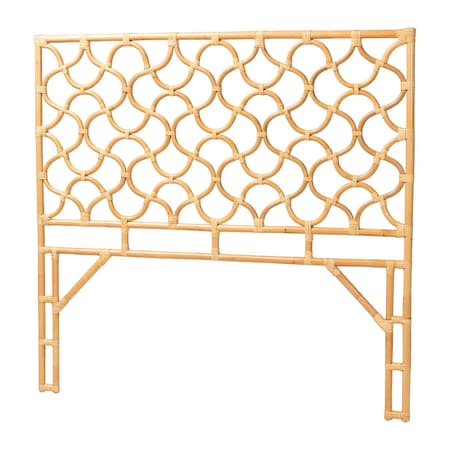Bali & Pari Kalcya Bohemian Natural Rattan Queen Size Standalone Headboard 251-13867-ZORO