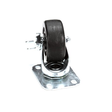 Oliver Caster with Brake, Swivel Plate, 3in, NSF 5902-2364