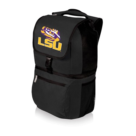 Picnic Time Family Of Brands NCAA LSU Tigers Zuma Backpack Cooler - Soft Cooler Backpack - Lunch Cooler, Black 634-00-175-294-0