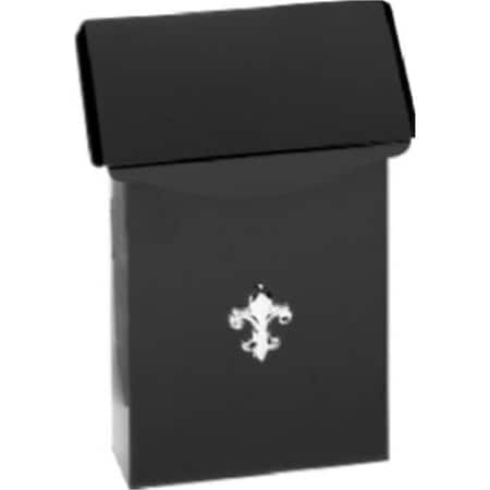 Solar Group BW110000 Small Galvanized Steel City Mailbox Black 724755