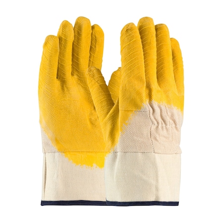 Pip Latex Coated Glove, Canvas Liner and Crinkle Finish on Palm, Fingers&Knuckles, Rubberized Safety, 12PK 55-3243