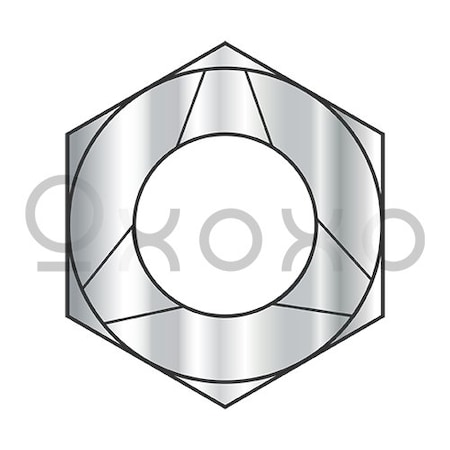 Oxoxo M5-0.8 Metric Prevailing Torque Type Hexagon Nut Based On Din 934 A2 Stainless Steel, 3000PK 597551