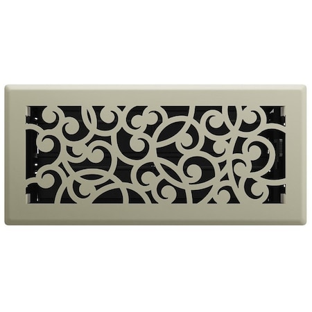 Imperial Floor Register, Polystyrene, Satin Nickel RG3454