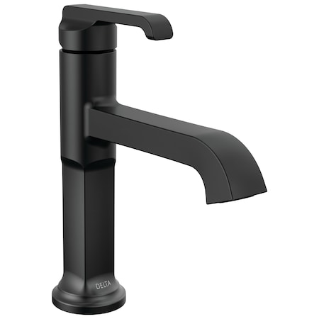Delta Tetra Single Handle Bathroom Faucet In Matte Black 589-BLLPU-DST