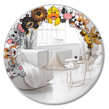 Se-Kure Luxe Frameless Kids Baby Animals Convex Mirror 26in CZA02-26