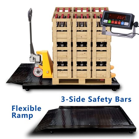 Prime Systems Prime Scales Roll On Weigh Pallet Jack Floor Scale with PS-IN202 Indicator PS-ROW-PJ