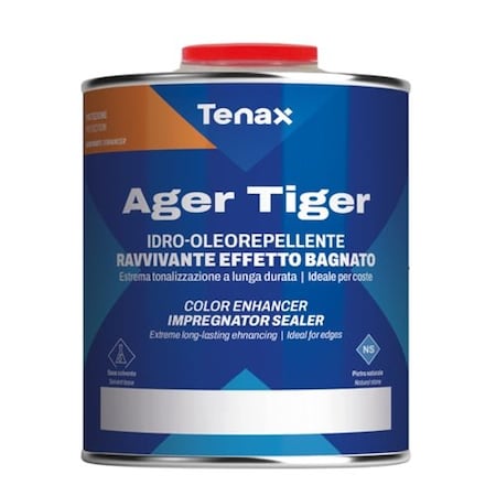 Tenax Ager Tiger Exotic Natural Stone Sealer - 250 ml. Revitalize and Enhance the Color of Natural Stone TATE250