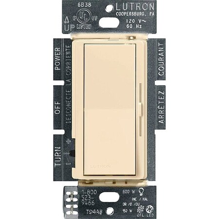 Lutron Lighting Dimmer, Slide, 1-Pole/3-Way DVCL-153P-IV