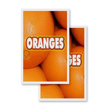 Signmission Oranges, Vinyl Decals Only 24 Inch x 36 Inch, Vinyl Decal, 2PK DSB-2436-2PACK-Oranges