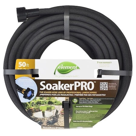 Swan 50 ft L Soaker Water Hose, Rubber Tube, Black CELSP38050