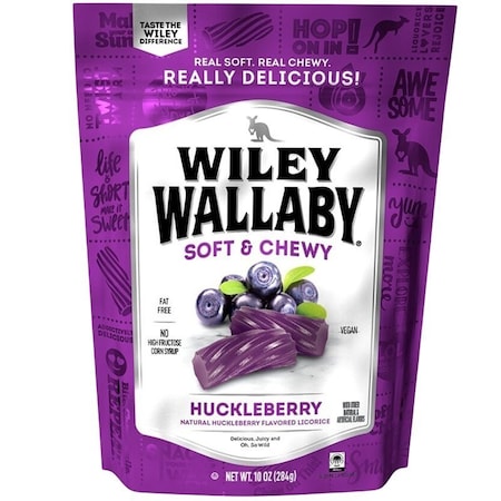 Wiley Wallaby 122025 Candy, Huckleberry Licorice, 10 oz 633459
