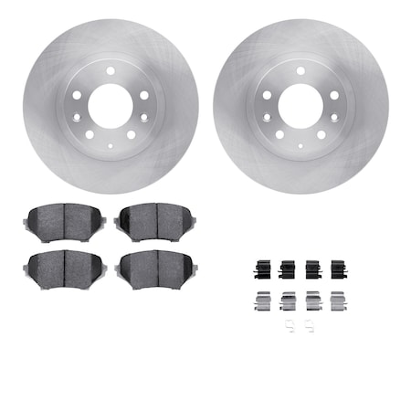Dynamic Friction Co DFC Brake Rotor with 5000 Brake Pads and Hardware Kit 6512-80223