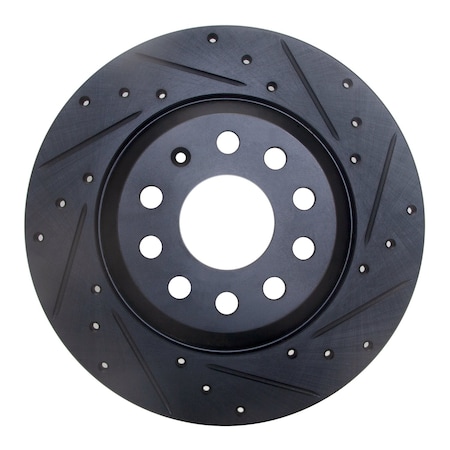 Dynamic Friction Co DFC Brake Rotor - Drilled and Slotted - Black 633-73082R