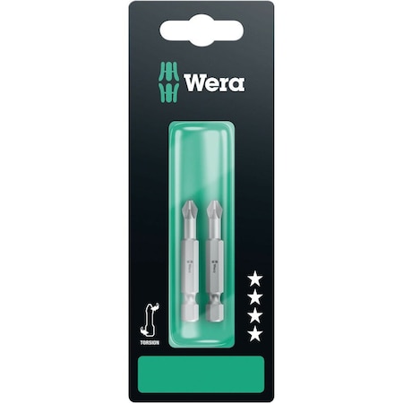 Wera 855/4 TZ SB bits, PZ 2 x 50 mm, 2 pieces 5134385001