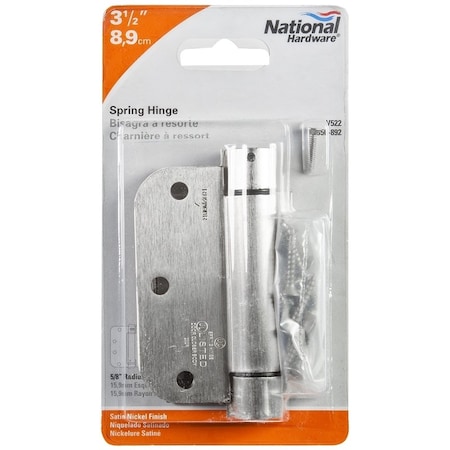 National Hardware Spring Hinge, Steel, Satin Nickel, 30 lb N350-892