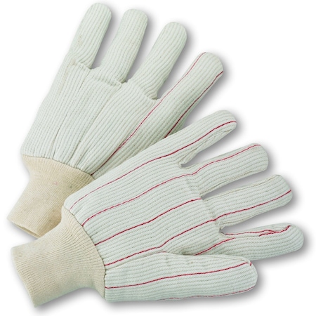 Pip Polyester/Cotton Corded Double Palm Glove with Nap-In Finish, Natural Knit Wrist, 12PK K81SCNCI