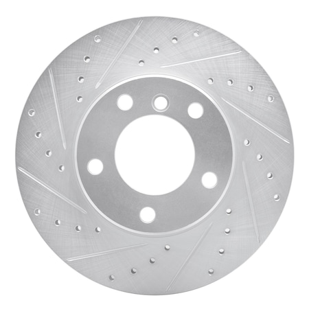 Dynamic Friction Co DFC Brake Rotor - Drilled and Slotted - Silver 631-31043L
