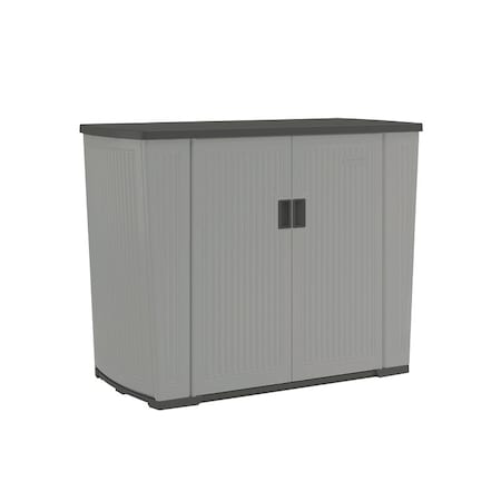 Suncast Backyard Oasis Deck Box, 49-3/4 in W, 23-1/2 in D, 38 in H, Resin, Dove Gray BMEO1000
