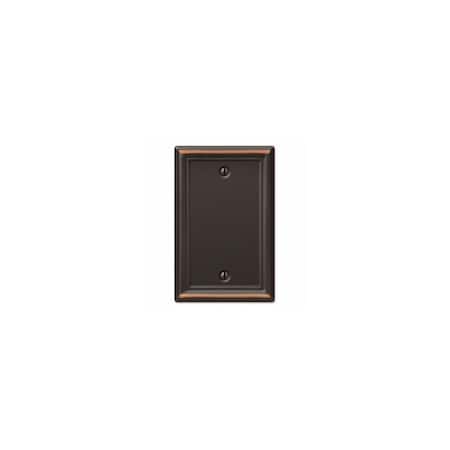 Amertac-Westek Chelsea Wall Plate, Aged Bronze, Steel, 1 Blank 149BDB