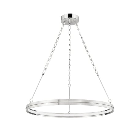 Hudson Valley Lighting Rosendale 1 Light Chandelier 28 In. Polished Nickel 7128-PN