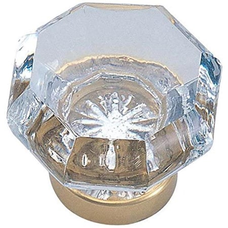 Patioplus Old Town Clear 1.25 in. Cabinet Knob, Lifetime Brass PA2005068