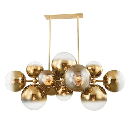 Corbett Lighting Kyoto 12 Light Linear 56.5 In. Vintage Polished Brass 427-56-VPB