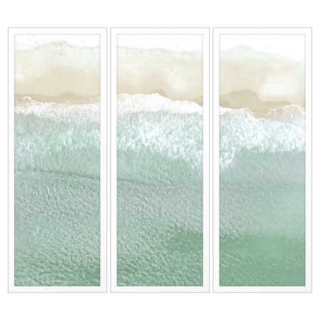 Homeroots Set Of Three On the Shore White Framed Wall Art, 3PK 558202