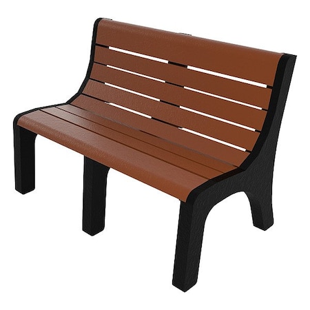 Ultrasite Outdoor Bench, 48 in L, Brown PB 4BRONEW