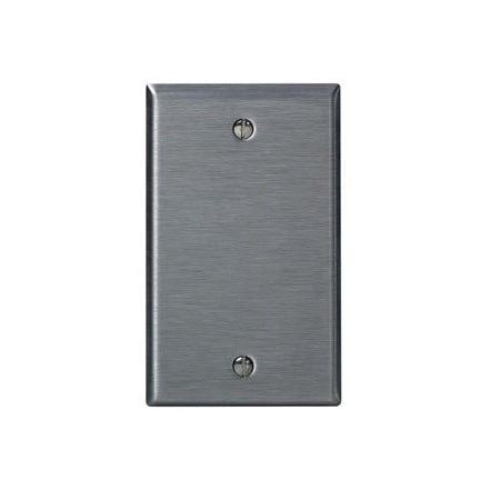 Leviton Blank Wallplate, Standard Size, Gang 1, Brushed Stainless Steel 84014-40