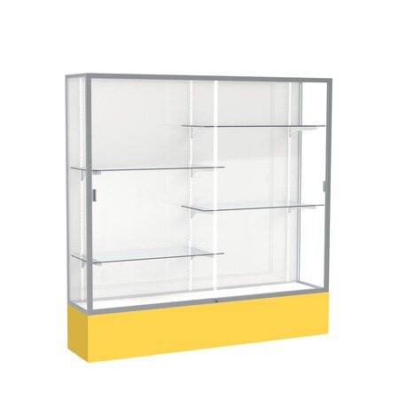 Ghent Spirit Floor Display Case 72x72x16, White, Satin 376WB-SN-GR