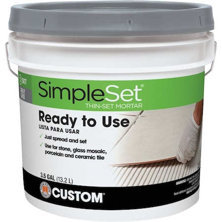 Custom Building Products SimpleSet 3.5 Gal. Gray Pre-Mixed Thin-Set Mortar CTTSG3