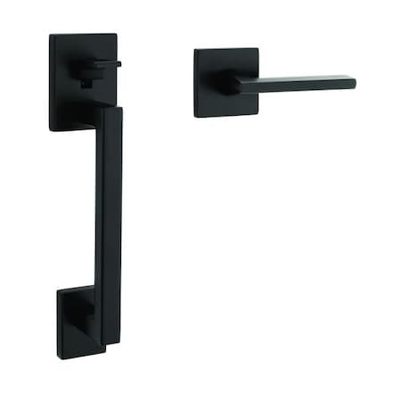 Baldwin Baldwin Minneapolis Sectional Left Hand Handleset Less Deadbolt Satin Black Finish 85390190ACLH