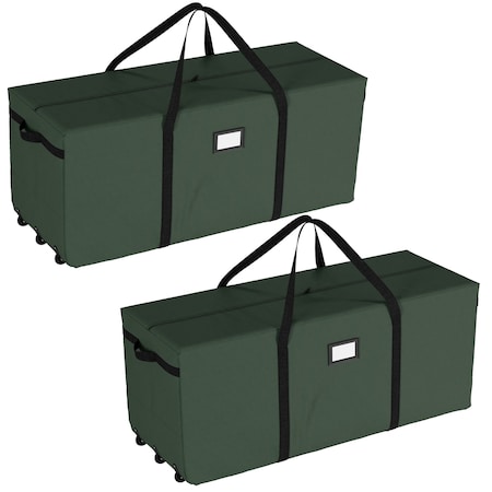 Elf Stor Rolling Christmas Tree Storage Bag for 9ft Artificial Trees Canvas Duffel on Wheels, 2PK 83-DT5018-2PK