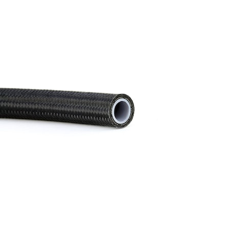 Hps Performance -4 PTFE Stainless Steel Reinforced Braided Hose with Nylon Braided Sleeve, Black 351-04